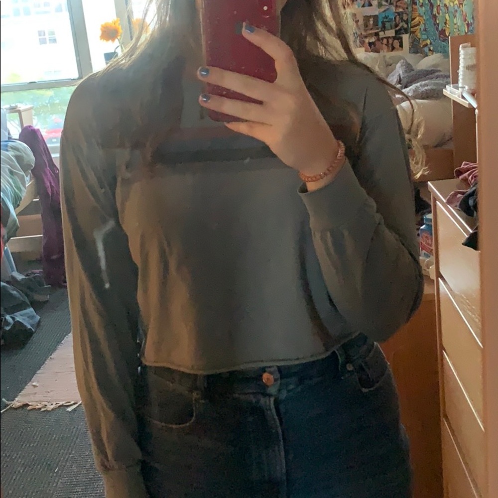 PacSun Striped Cropped long sleeve